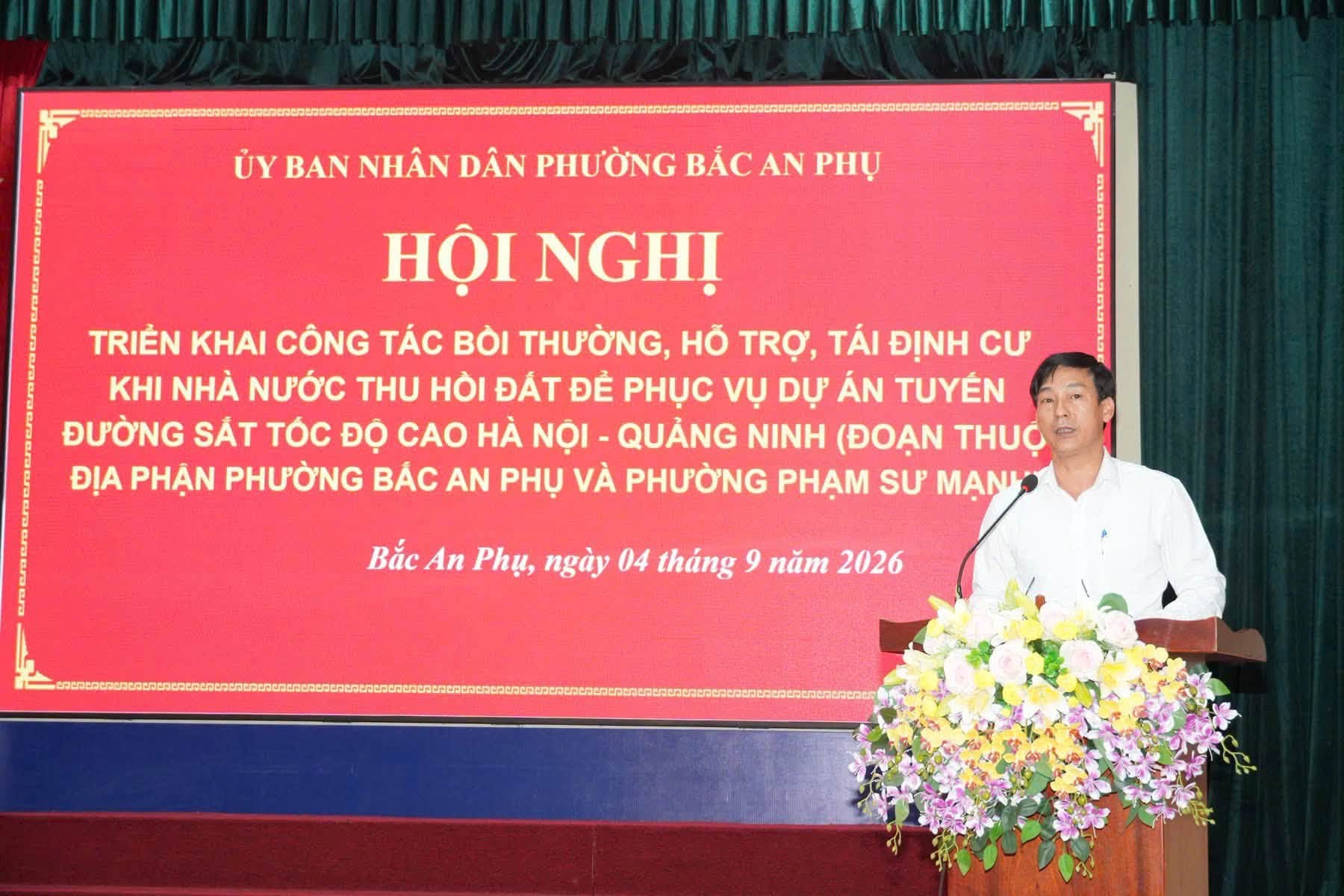 🚄 BẮC AN PHỤ TRIỂN KHAI BỒI THƯỜNG, HỖ TRỢ VÀ TÁI ĐỊNH CƯ PHỤC VỤ DỰ ÁN ĐƯỜNG SẮT TỐC ĐỘ CAO